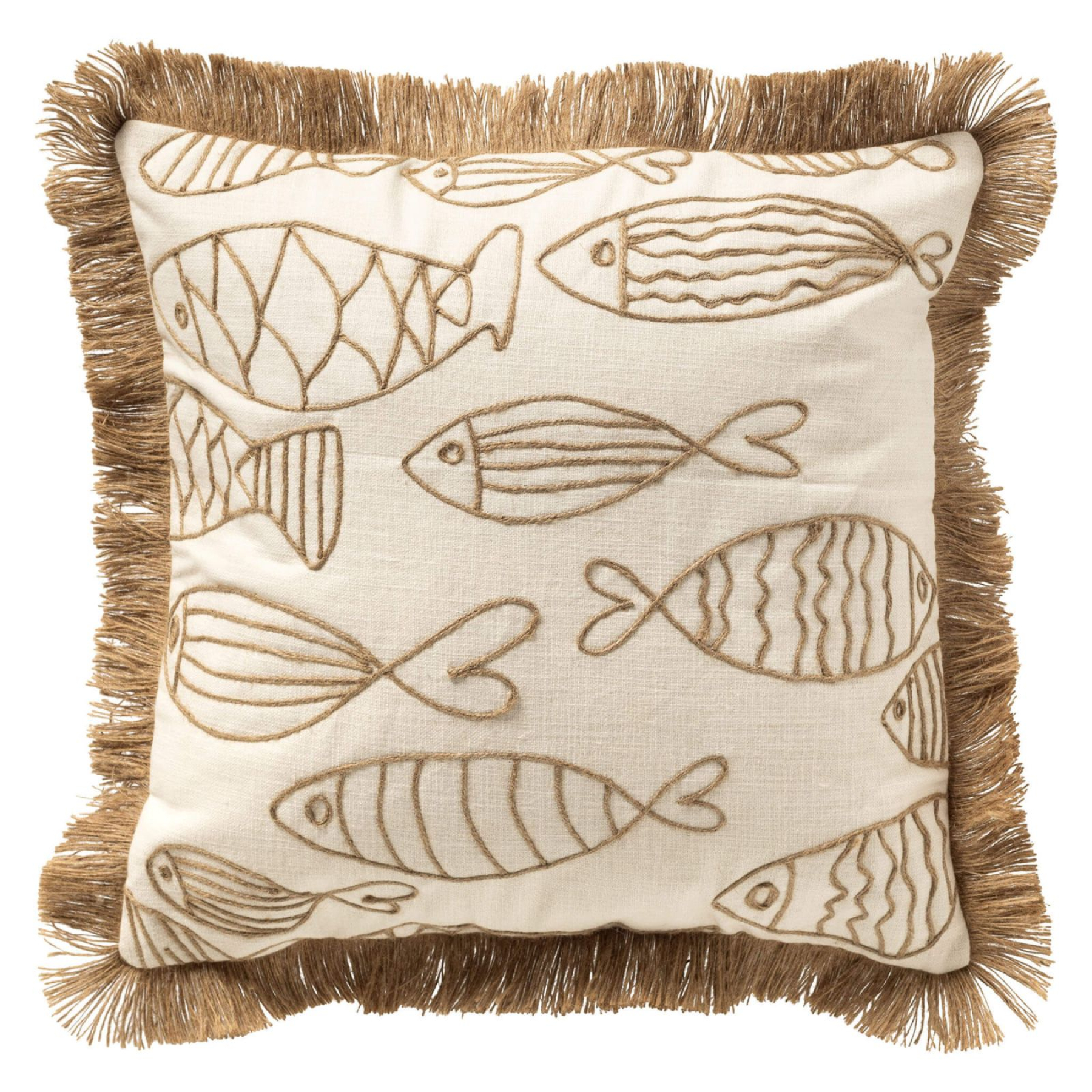 Dutch Decor Kissenhülle 'Nemo' 45 x 45 cm Snow White - Weiß